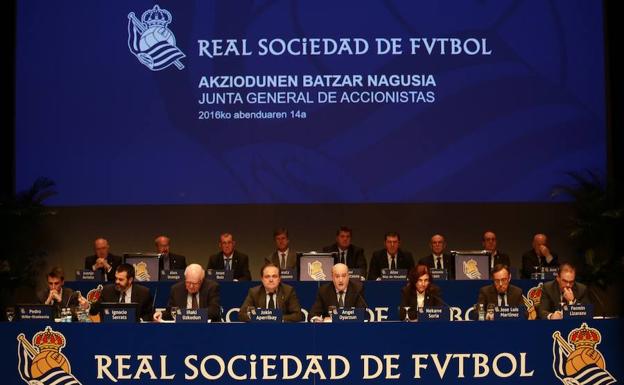 Imagen de la Junta General de Accionistas celebrada el pasado año en el Kursaal. /LUSA