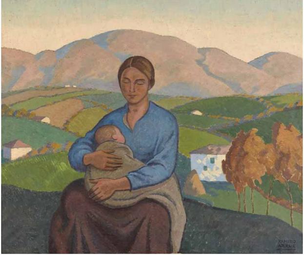 'La Mère' 1920 inguruan margotu omen zuen Arruek./Côte Basque Enchères