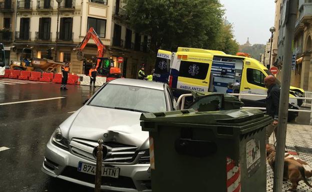 Accidente en la calle San Marín. /S. V.