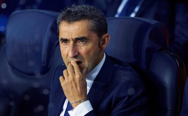 Ernesto Valverde, entrenador del Barcelona. /