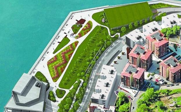 Terraza. La zona urbanizada prevé un paseo arbolado con bancos y parques. /