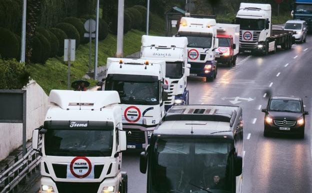 Protesta de los camioneros /USOZ
