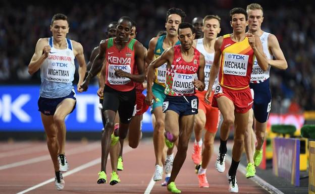 Adel Mechaal, en el Mundial de Atletismo de Londres./Afp