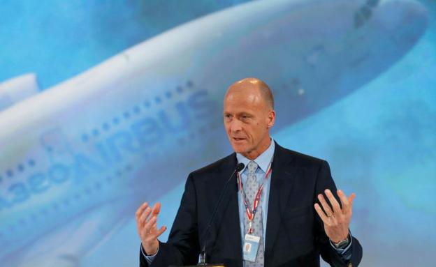 Tom Enders durante la presentación del nuevo Airbus A380./REUTERS