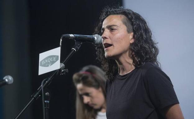 Maialen Lujanbio, en la eliminatoria de Irun. /F. de la Hera
