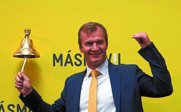 Meinrad Spenger, consejero delegado de MásMóvil en el salto del MAB al Mercado Continuo. /J. MEDINA