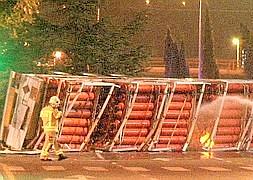 El conductor del camión accidentado en Barakaldo da positivo en alcohol y drogas