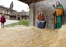El niño Jesús, 'desahuciado' del Belén en Santiago