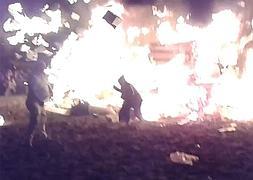 Vídeo: Explosión en la hoguera de Sagüés. / Ibaiertze-Youtube/