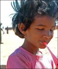 Niño saharaui en el campamento de Tinduf./