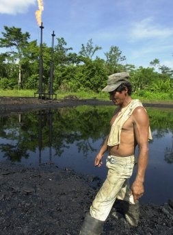 Piscina contaminante de Texaco. /DOLORES OCHOA/AP/