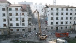 Demolición de las casas de los pescadores