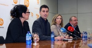 Los miembros de H1! Izaskun Trabudua, Martin Beramendi, Izaskun Goñi y Xabier Epalza. /MIKEL FRAILE/