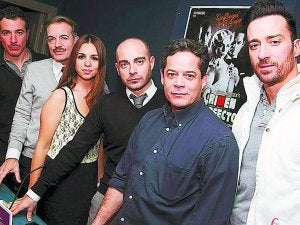 Elenco de actores que participan en la obra teatral 'Crimen perfecto'./