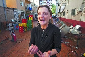 Fiesta pasada por agua. Mónica Carol cumplió ayer años./