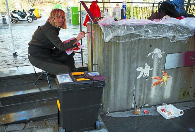 Un estanque. Natalia Cambronero eligió esta entrada a la Sargía para plasmar sus recuerdos. /  F. DE LA HERA