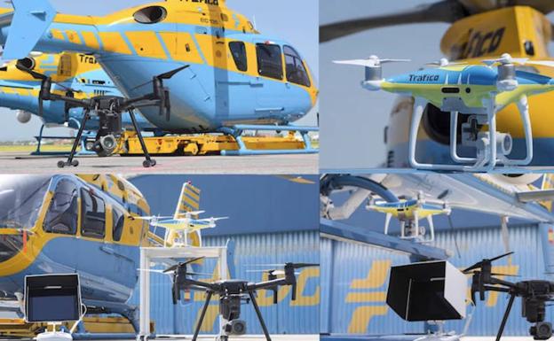 Drones y helicópteros de la DGT.