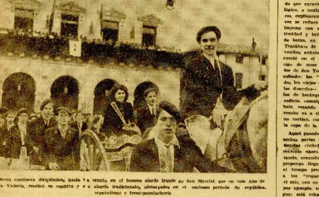 Imagen de EL DIARIO VASCO de 1939 que cuenta la vuelta del Alarde de Irunm