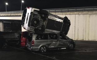 La retroexcavadora robada./