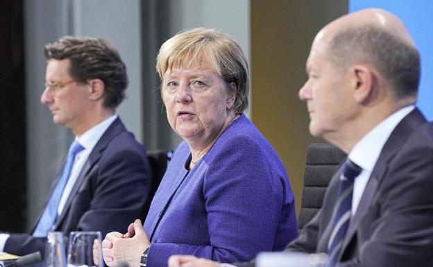 German Chancellor Angela Merkel during the conference with the Prime Ministers of the 16 German Länder. 