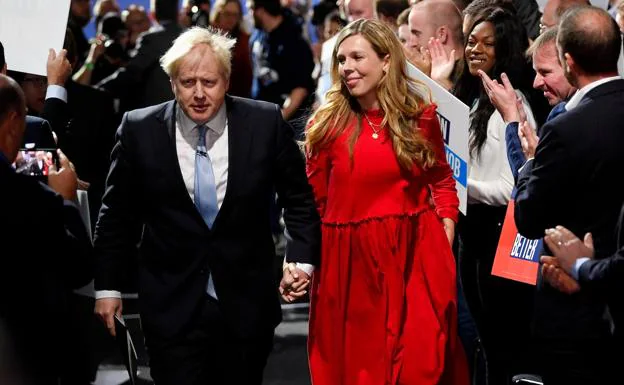 Boris Johnson and his wife Carrie. 