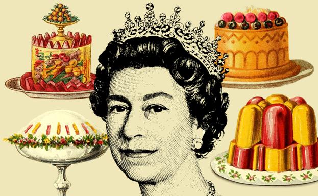 Collage culinario con motivo del septuagésimo anniversario de la reina Isabel II