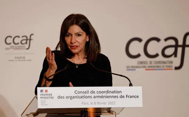 Anne Hidalgo, in an electoral act.