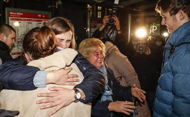 Arrival of a group of 44 Ukrainians on Sunday in Valencia.