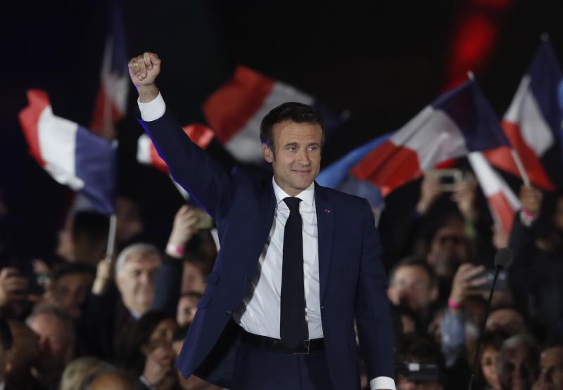 Emmanuel Macron after winning the French elections. 