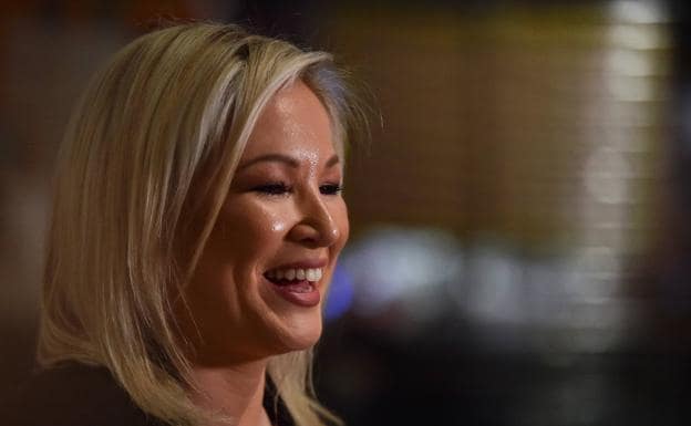 Michelle O'Neill, favorite in the polls in Northern Ireland.