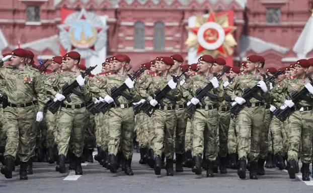 Dress rehearsal for the Victory Day parade in Moscow.