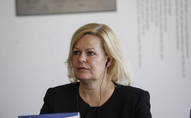 The German Minister of the Interior, Nancy Faeser, this Tuesday in Jerusalem.
