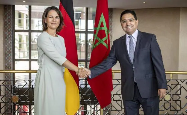 The German Foreign Minister, Annalena Baerbock, with her Moroccan counterpart, Nasser Bourita, this Thursday in Rabat