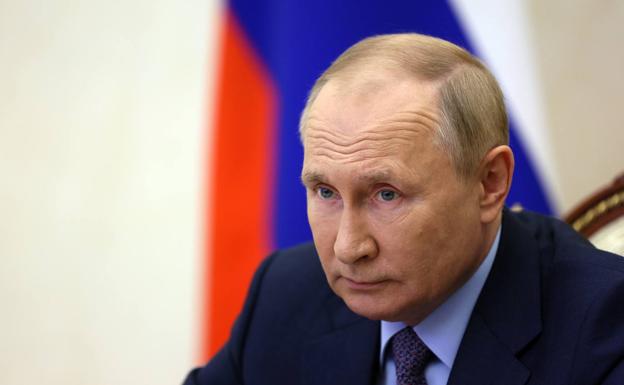Vladimir Putin, in a videoconference in the Kremlin on September 8. 