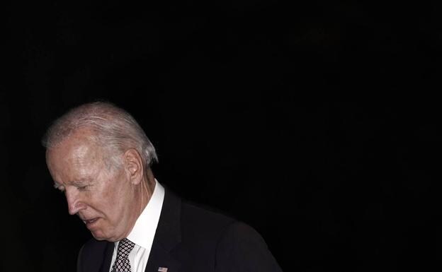 The President of the United States, Joe Biden, last night upon his return to the White House.