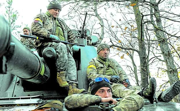 Members of the Ukrainian Army, in Kherson. 