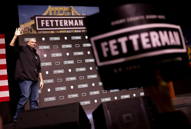 John Fetterman at his farewell rally this past weekend
