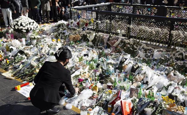 Memorial located in the Itaewon neighborhood of Seoul to remember the victims of the Halloween tragedy.
