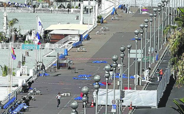 A truck ran over a crowd in Nice in 2016. 