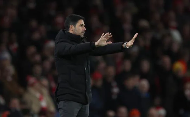 Mikel Arteta during Arsenal-West Ham.